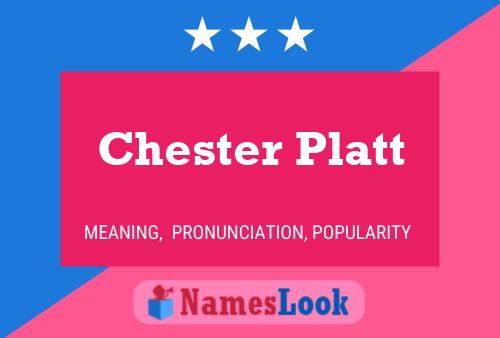 Affiche de nom Chester Platt