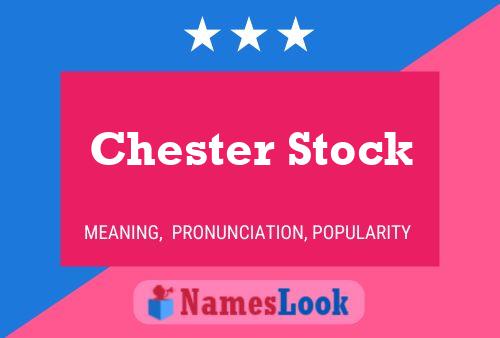 Affiche de nom Chester Stock