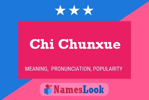 Affiche de nom Chi Chunxue