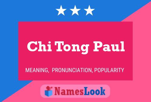 Affiche de nom Chi Tong Paul