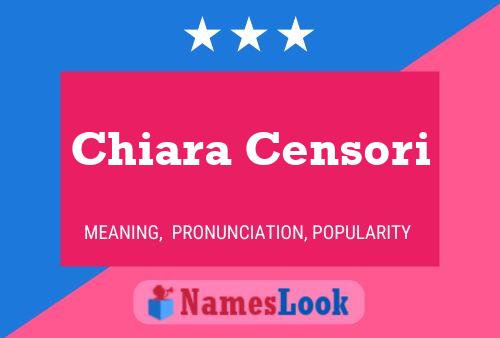 Affiche de nom Chiara Censori