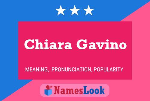 Affiche de nom Chiara Gavino