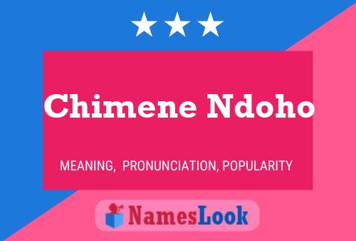 Affiche de nom Chimene Ndoho