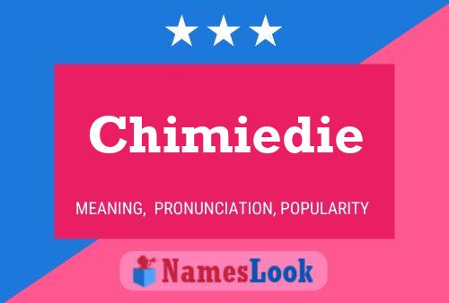 Affiche de nom Chimiedie