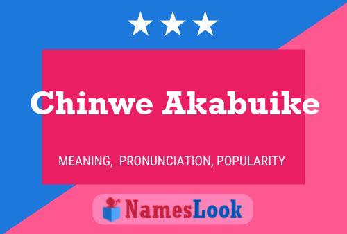 Affiche de nom Chinwe Akabuike