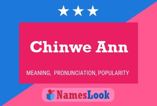 Affiche de nom Chinwe Ann