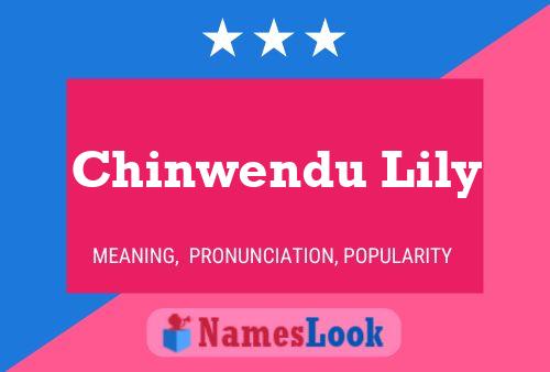 Affiche de nom Chinwendu Lily