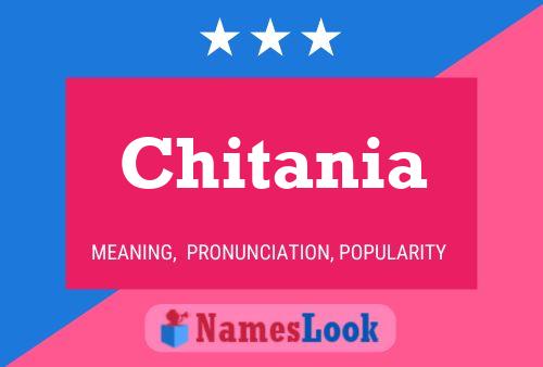 Affiche de nom Chitania