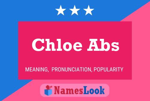 Affiche de nom Chloe Abs