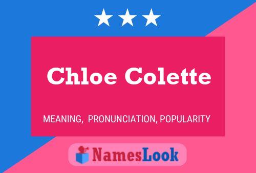 Affiche de nom Chloe Colette