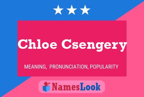 Affiche de nom Chloe Csengery