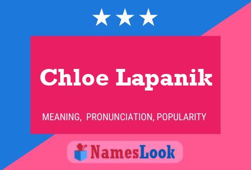 Affiche de nom Chloe Lapanik