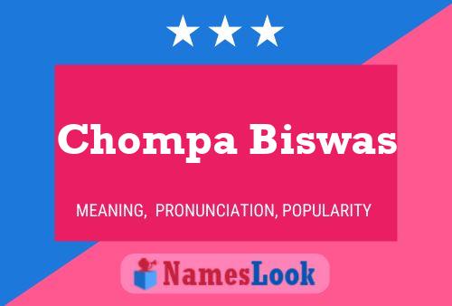 Affiche de nom Chompa Biswas