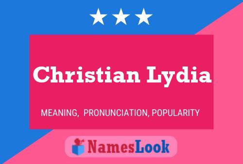 Affiche de nom Christian Lydia