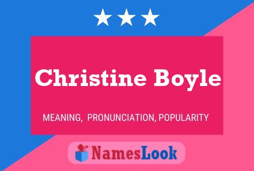 Affiche de nom Christine Boyle