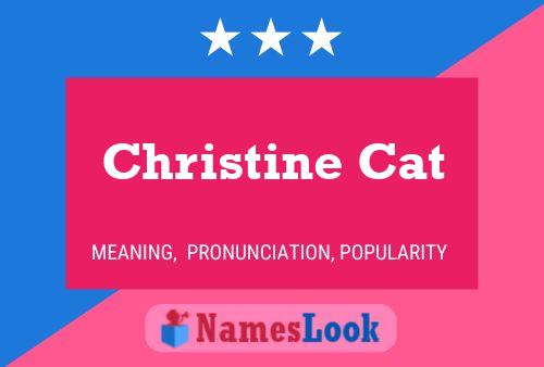 Affiche de nom Christine Cat