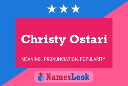 Affiche de nom Christy Ostari