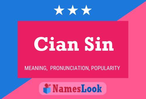 Affiche de nom Cian Sin