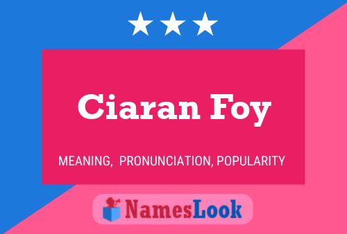 Affiche de nom Ciaran Foy