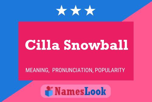 Affiche de nom Cilla Snowball