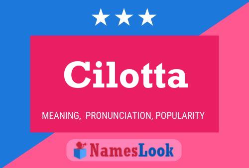 Affiche de nom Cilotta