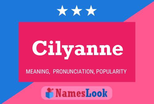 Affiche de nom Cilyanne