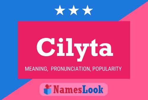 Affiche de nom Cilyta