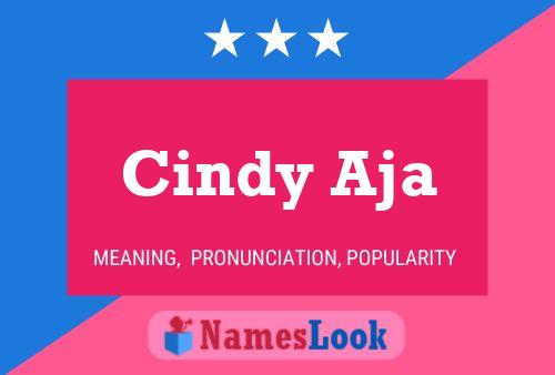 Affiche de nom Cindy Aja