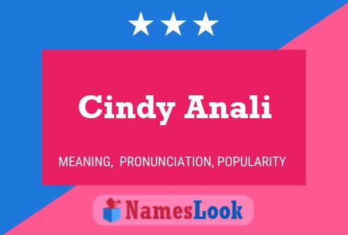 Affiche de nom Cindy Anali