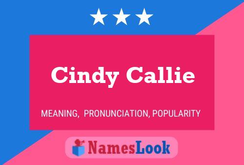 Affiche de nom Cindy Callie