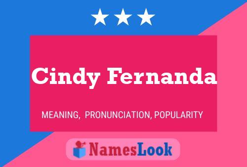 Affiche de nom Cindy Fernanda