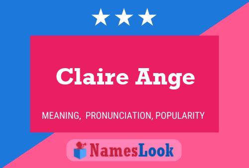 Affiche de nom Claire Ange