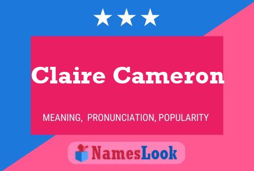 Affiche de nom Claire Cameron