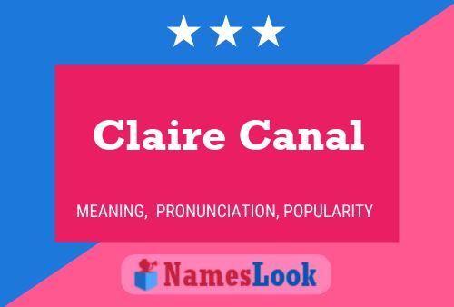 Affiche de nom Claire Canal