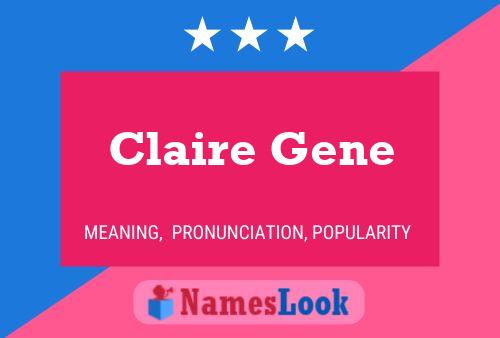 Affiche de nom Claire Gene