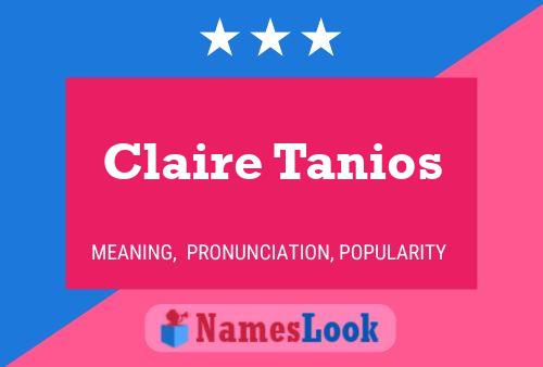 Affiche de nom Claire Tanios