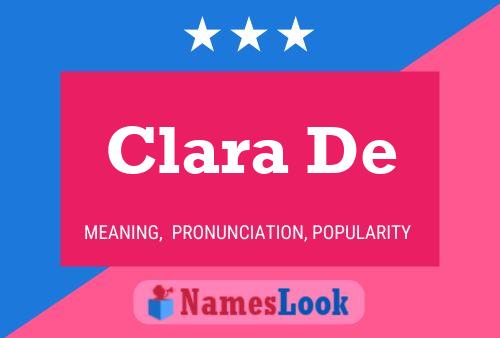 Affiche de nom Clara De