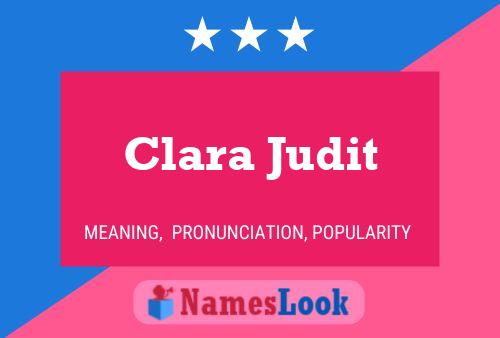 Affiche de nom Clara Judit