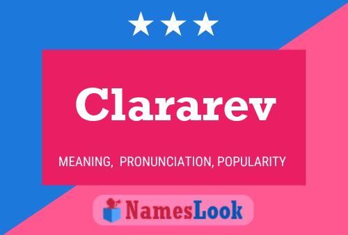 Affiche de nom Clararev