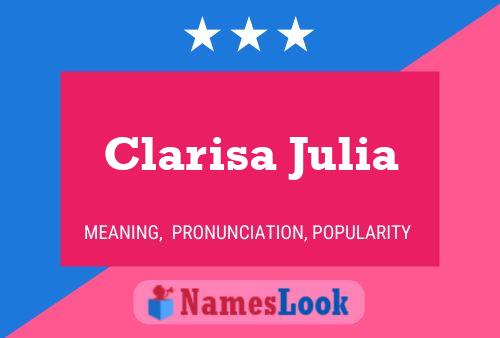 Affiche de nom Clarisa Julia