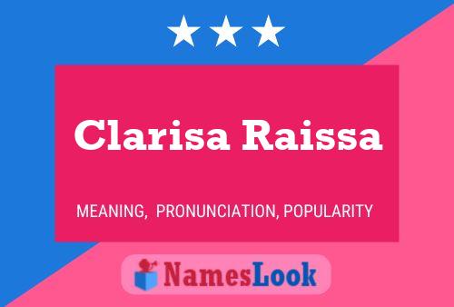 Affiche de nom Clarisa Raissa