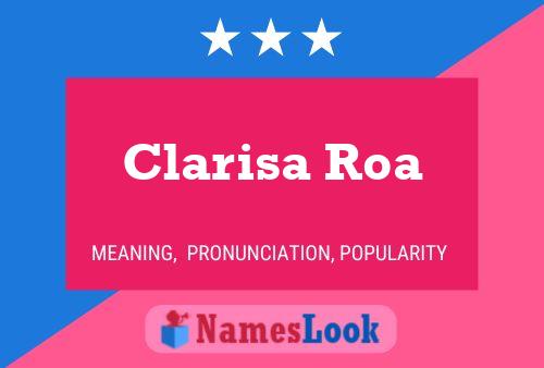 Affiche de nom Clarisa Roa