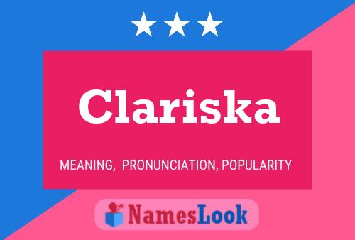 Affiche de nom Clariska