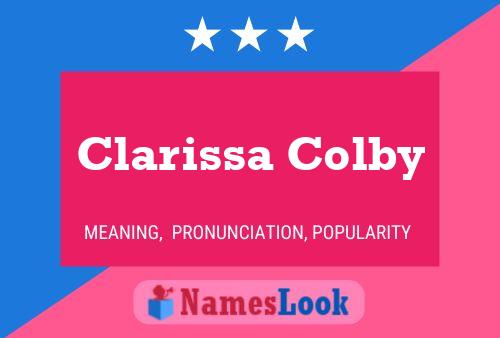 Affiche de nom Clarissa Colby