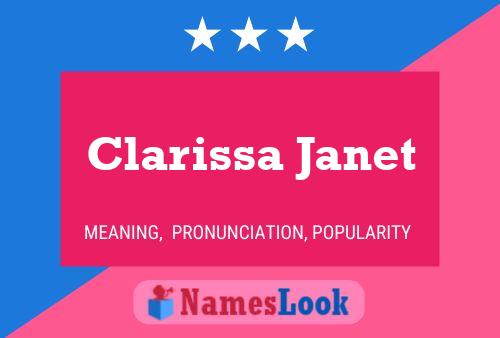 Affiche de nom Clarissa Janet