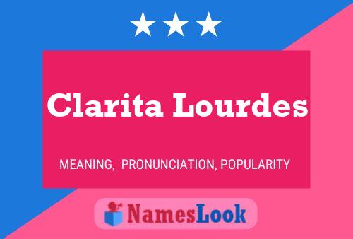 Affiche de nom Clarita Lourdes