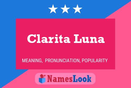 Affiche de nom Clarita Luna