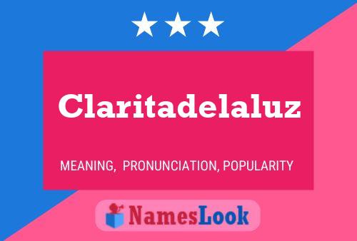 Affiche de nom Claritadelaluz