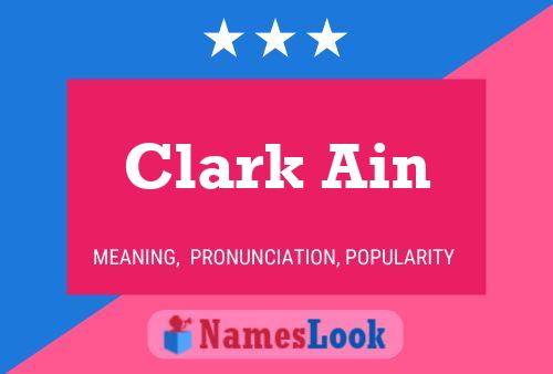 Affiche de nom Clark Ain