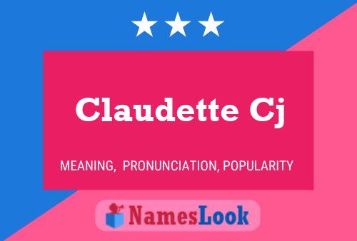 Affiche de nom Claudette Cj